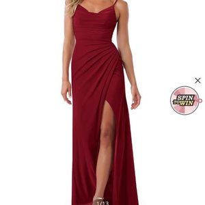 Azazie Deandra Bridesmaid Dress - Burgundy